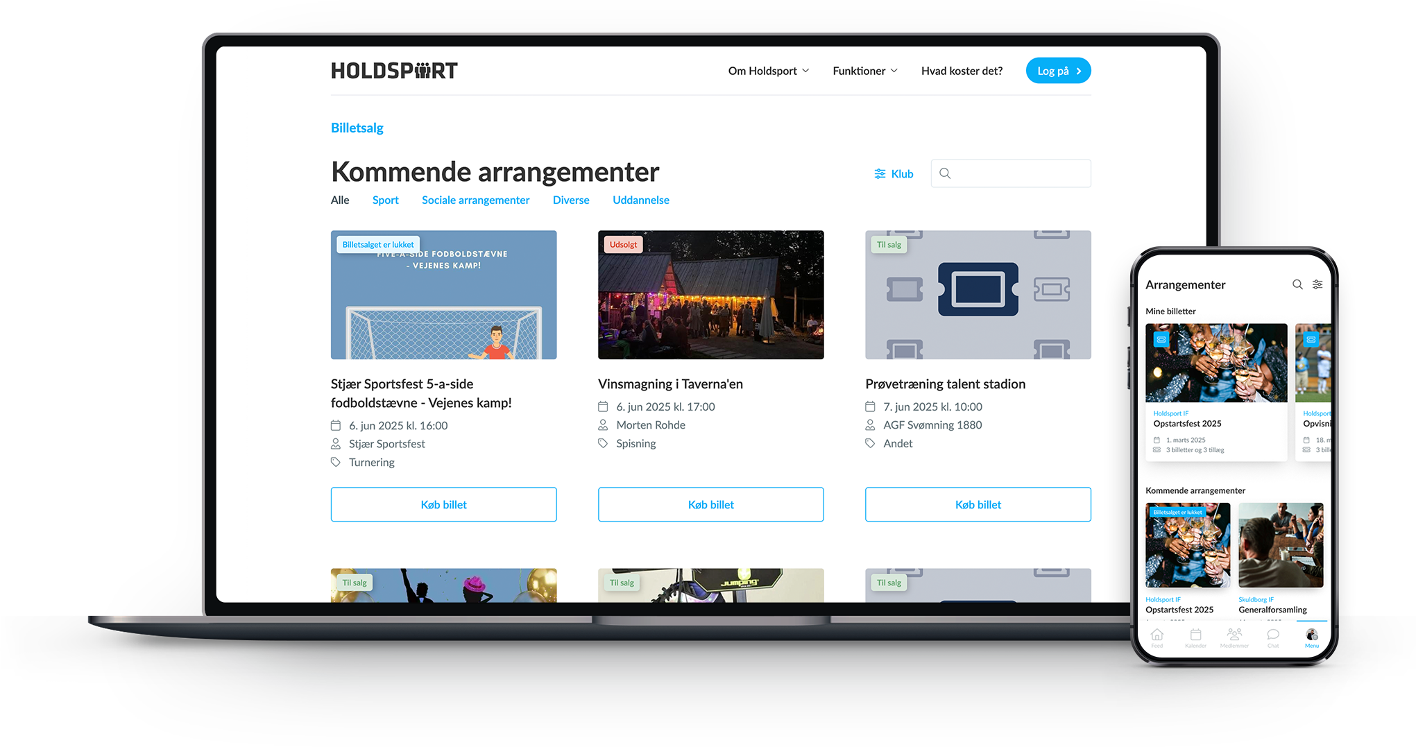 The federation's events and ticket sales in SportMember — on web and in the app